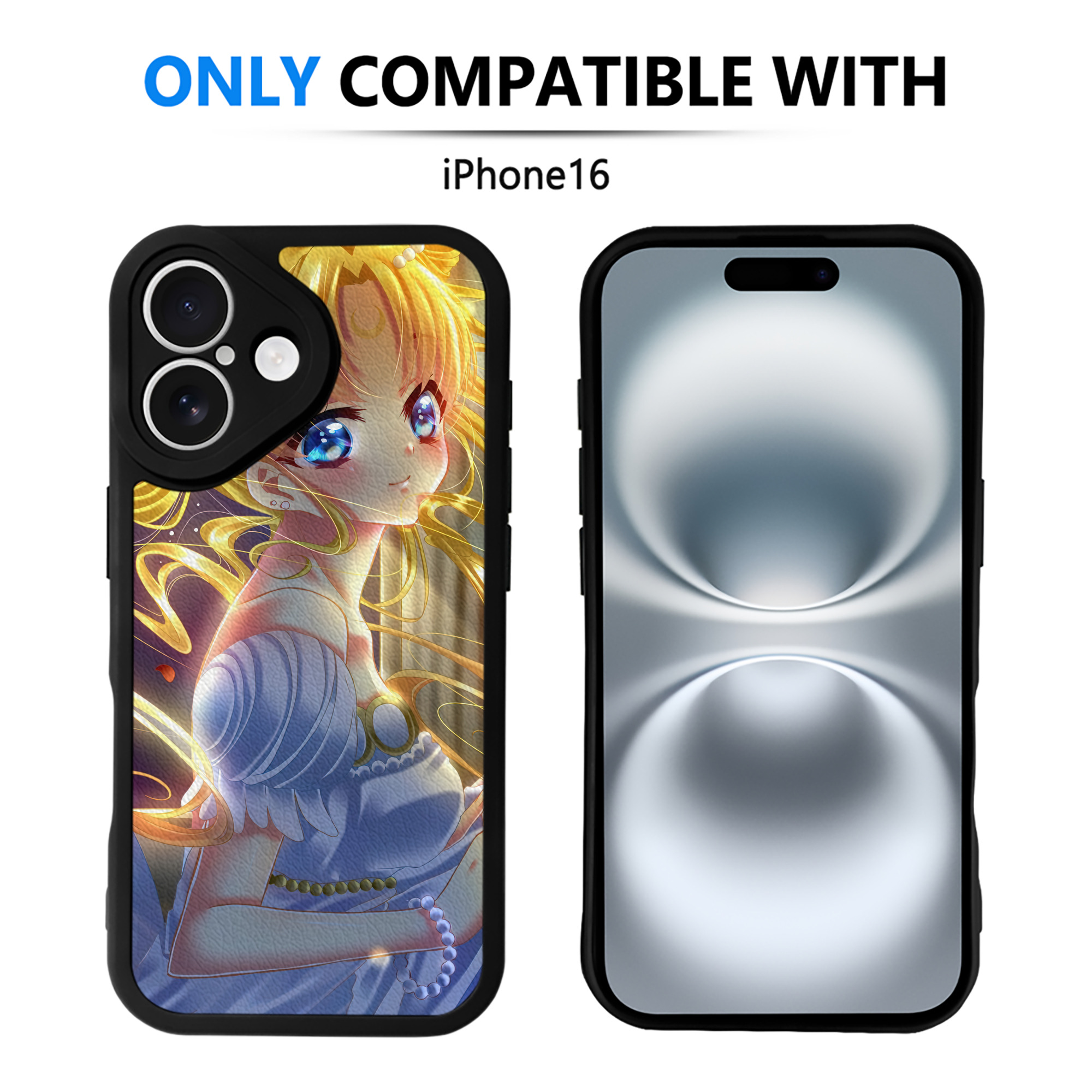 （画像用） 美少女戦士セーラームーン Sailor Moon 【iPhone 16シリーズ対応】シリコンスマホケース（レザー調） 材質：シリコン